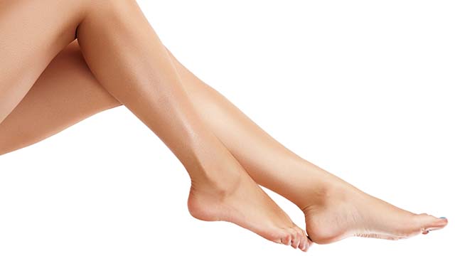 Waxing Hair Removal showing female waxed legs